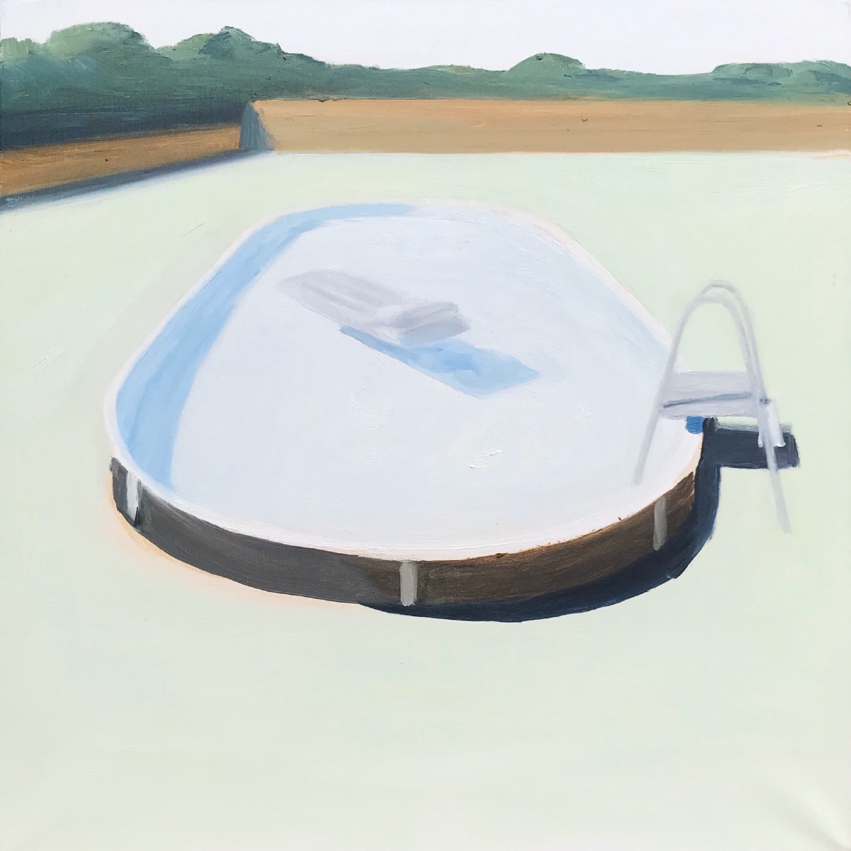 Neighbor’s Pool,70x70 cm,oil on canvas,2017