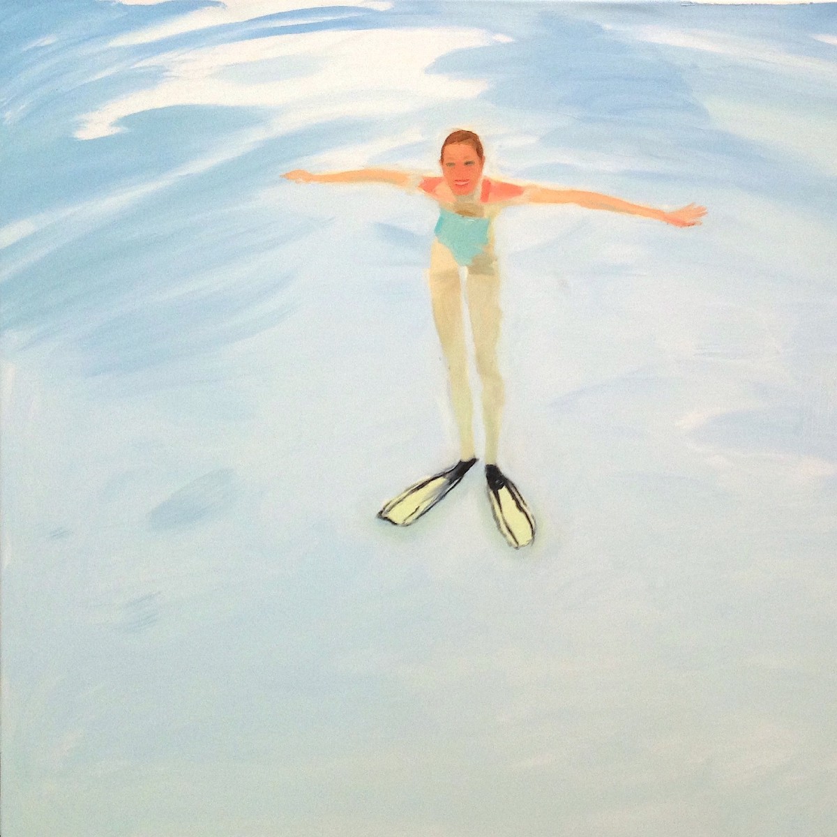 Swimming Lesson,110x110 cm,oil on canvas,2014