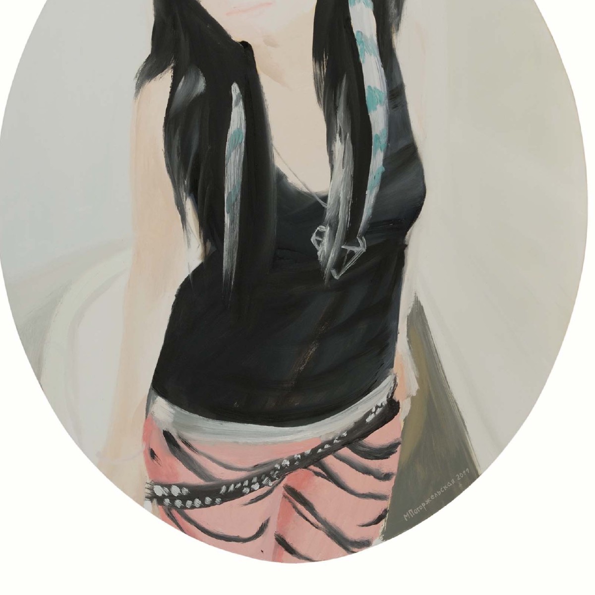 Emo,oval 112x90 cm,oil on canvas,2011