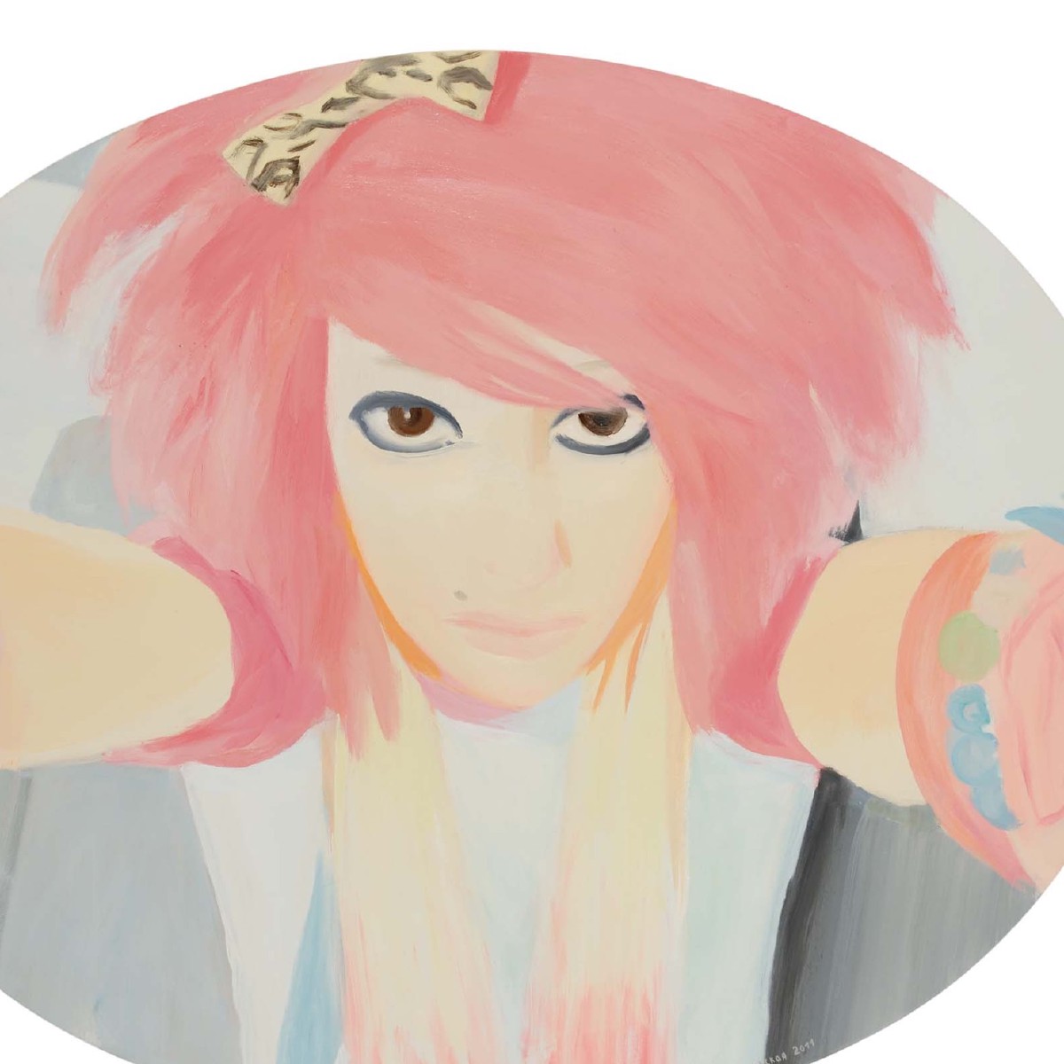 Emo,oval 117x148 cm,oil on canvas,2011