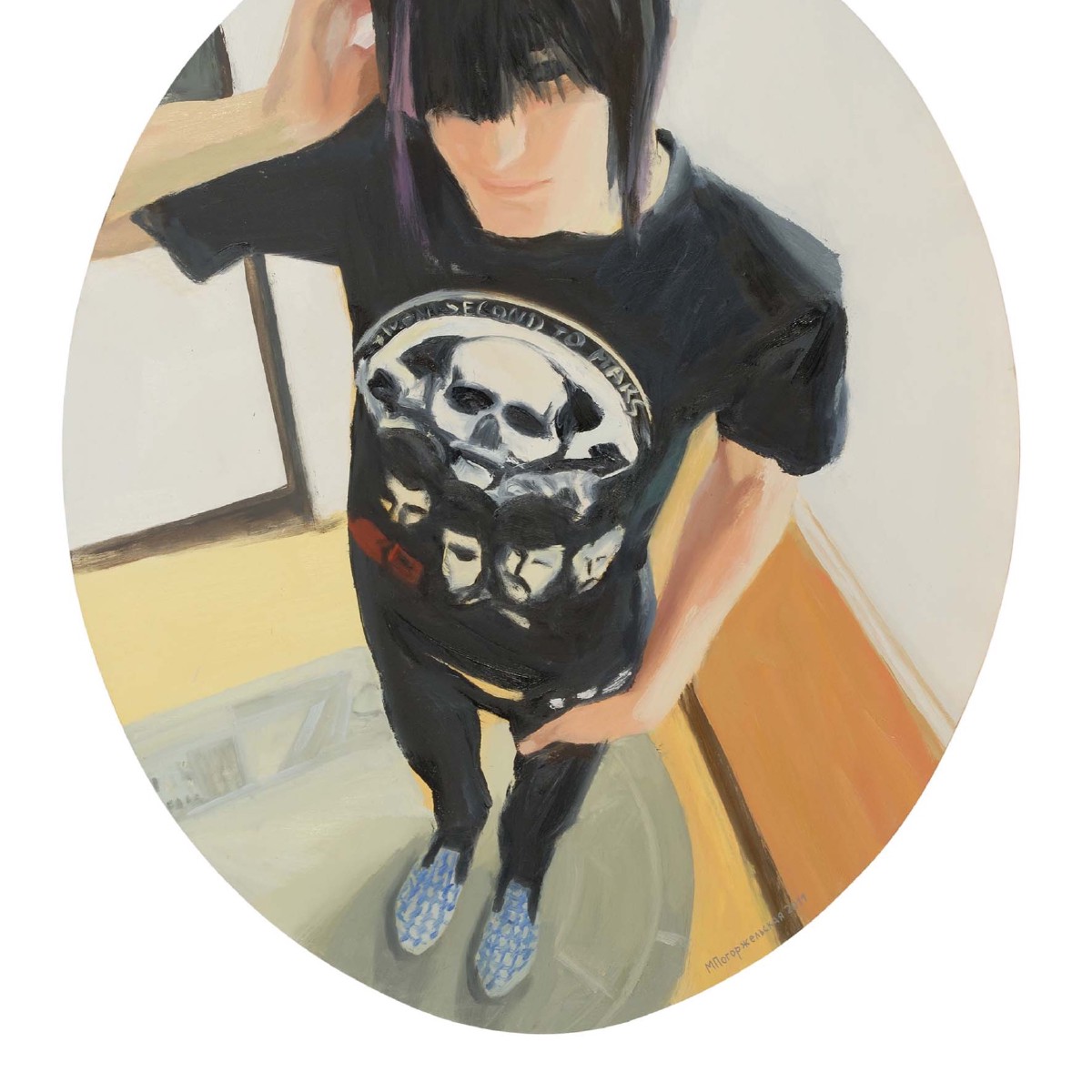 Emo2,oval 112x90 cm,oil on canvas,2011