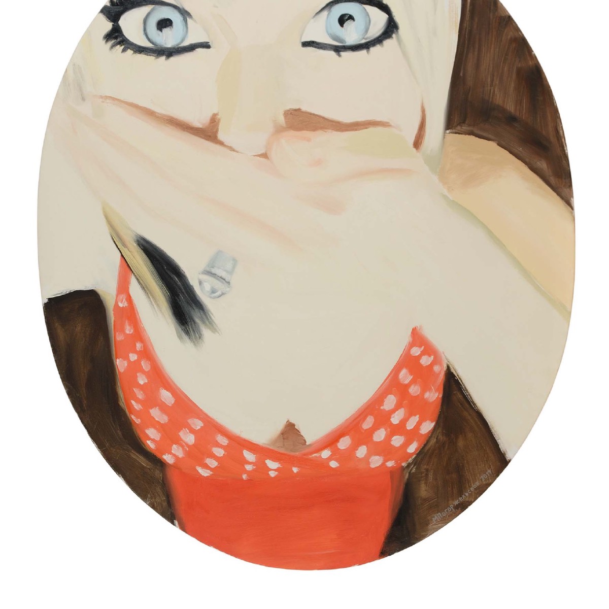 Emo3,oval 112x90 cm,oil on canvas,2011