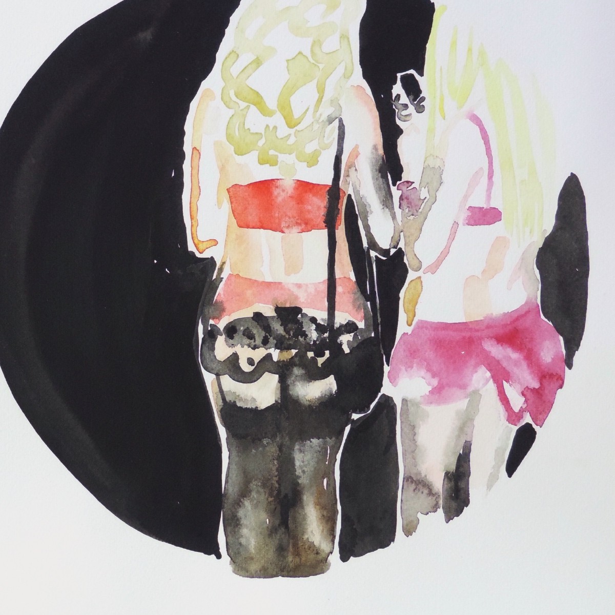 Evocations 4,watercolors on paper,50x36,2022