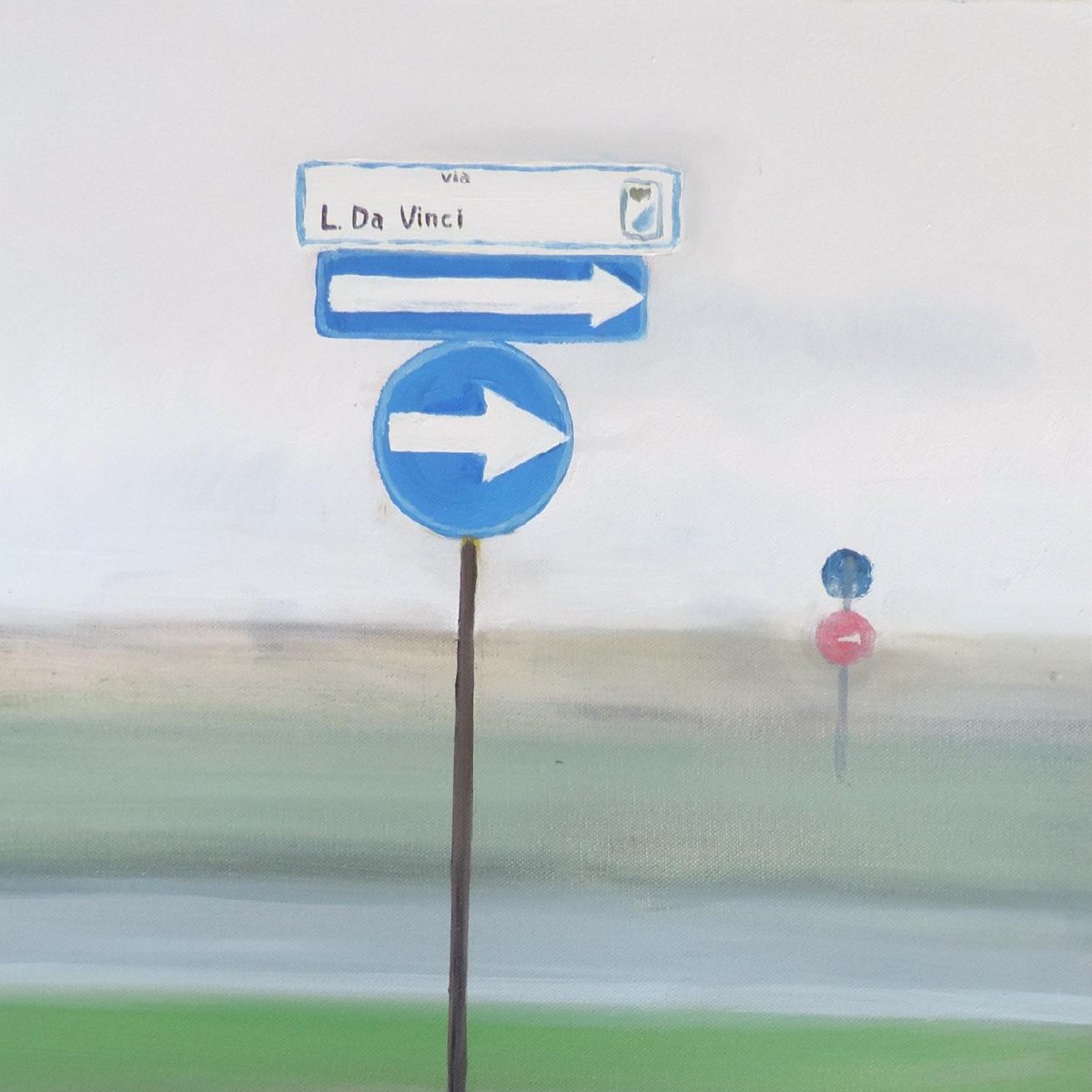 via Leonardo Da Vinci, 70x50 cm,oil canvas,2017