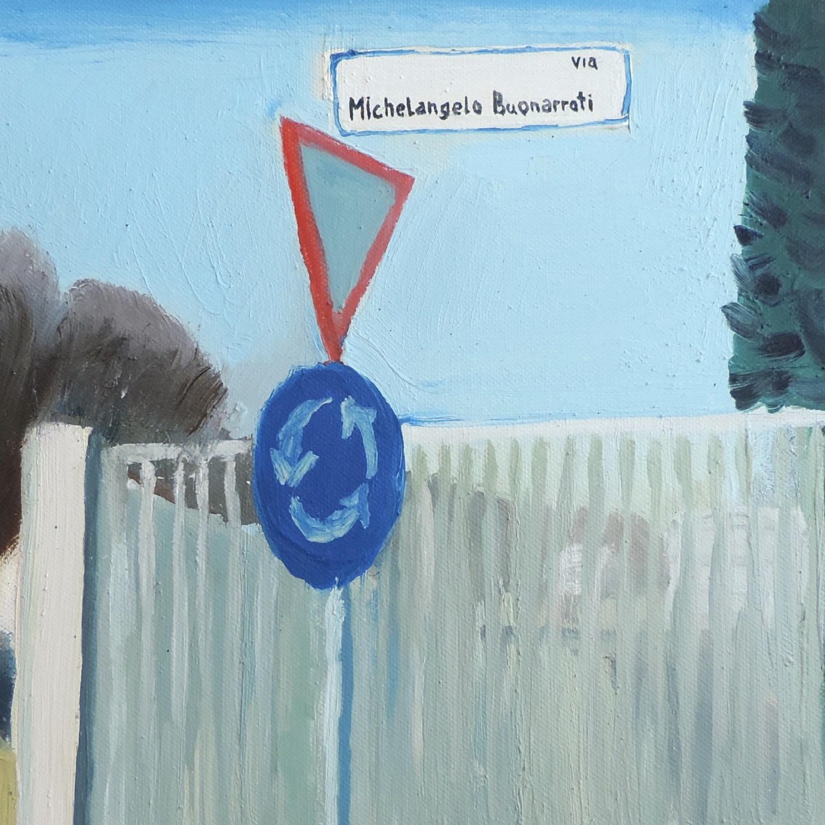 via Michelangelo Buonarroti,30x30 cm,oil canvas,2017