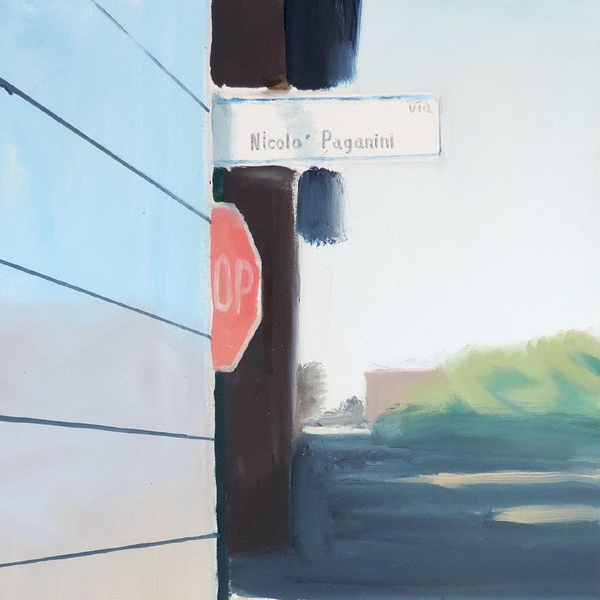 via Nicolo Paganini, 70x50 cm,oil canvas,2017