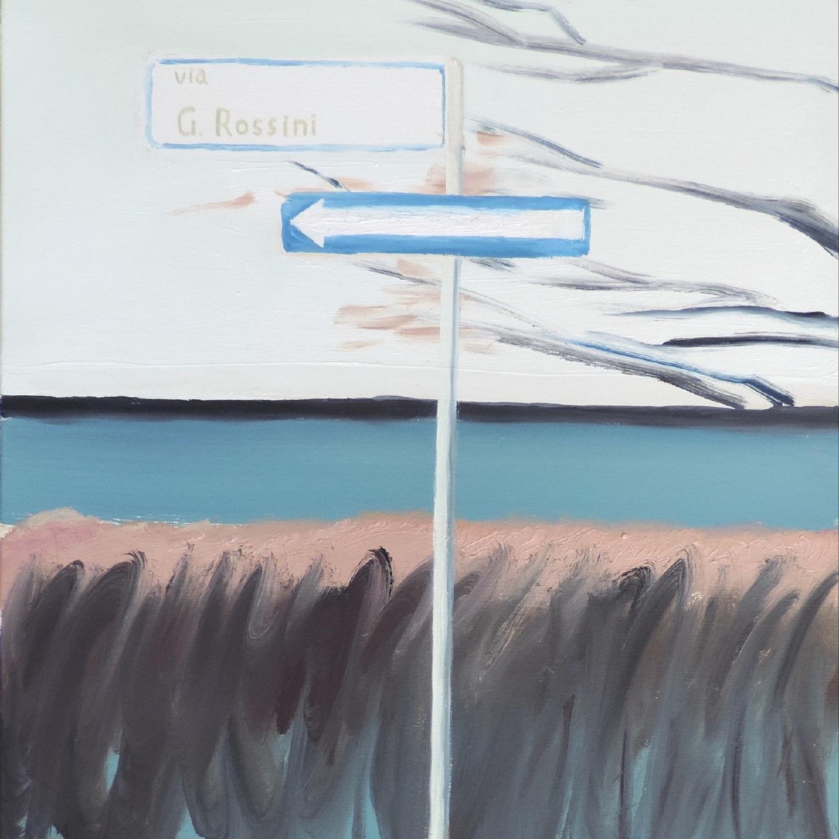 via Rossini, 70x50 cm,oil canvas,2017