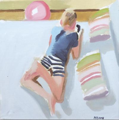 paintings/boy with Phone 2018 oil on canvas 30x30cm.jpg