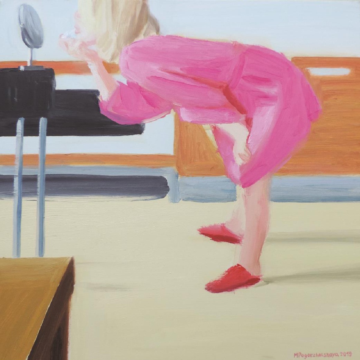 home morning 2019 oil on canvas 70x70cm