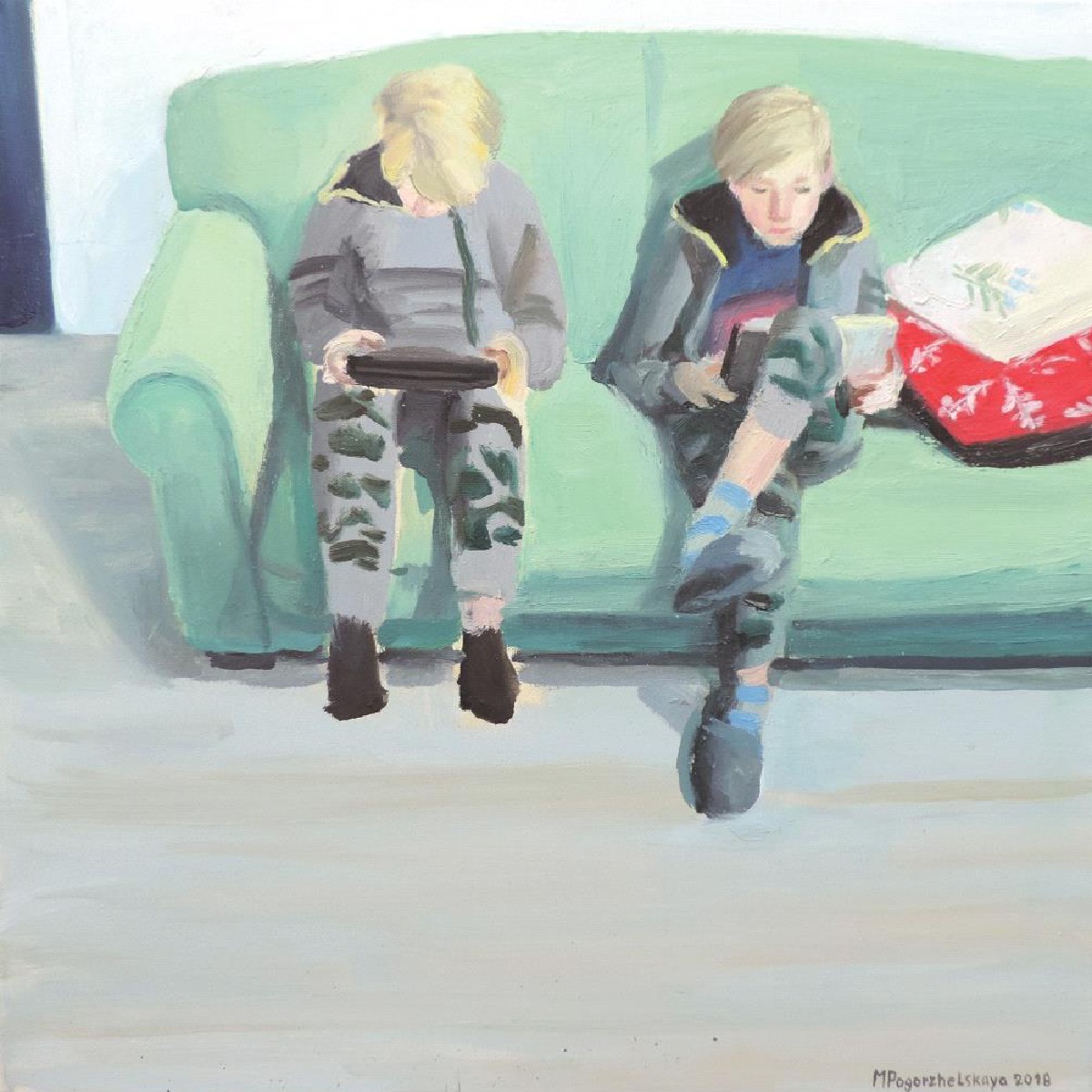 in studio 2017 oil on canvas 70x70cm