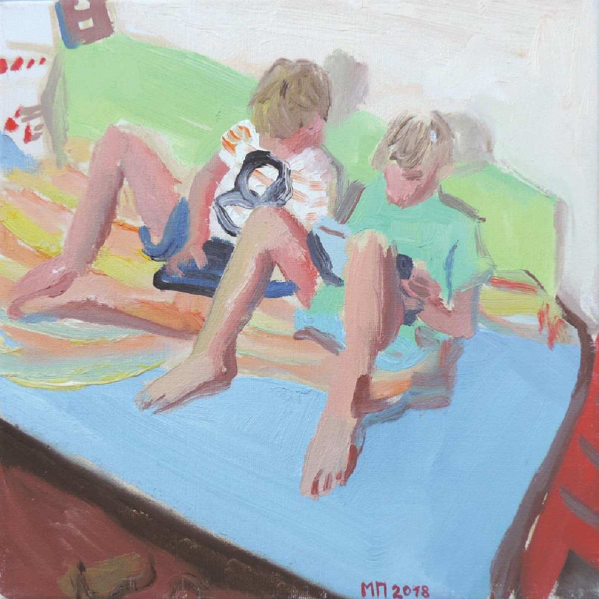 summer time 2017 oil on canvas 30x30cm