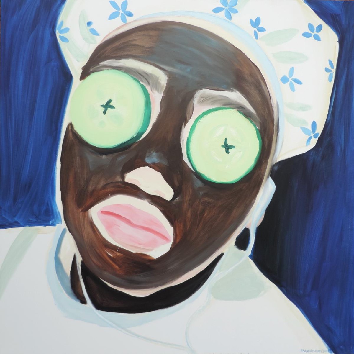 Chocolate mask,150x150cm,oil on canvas, 2020