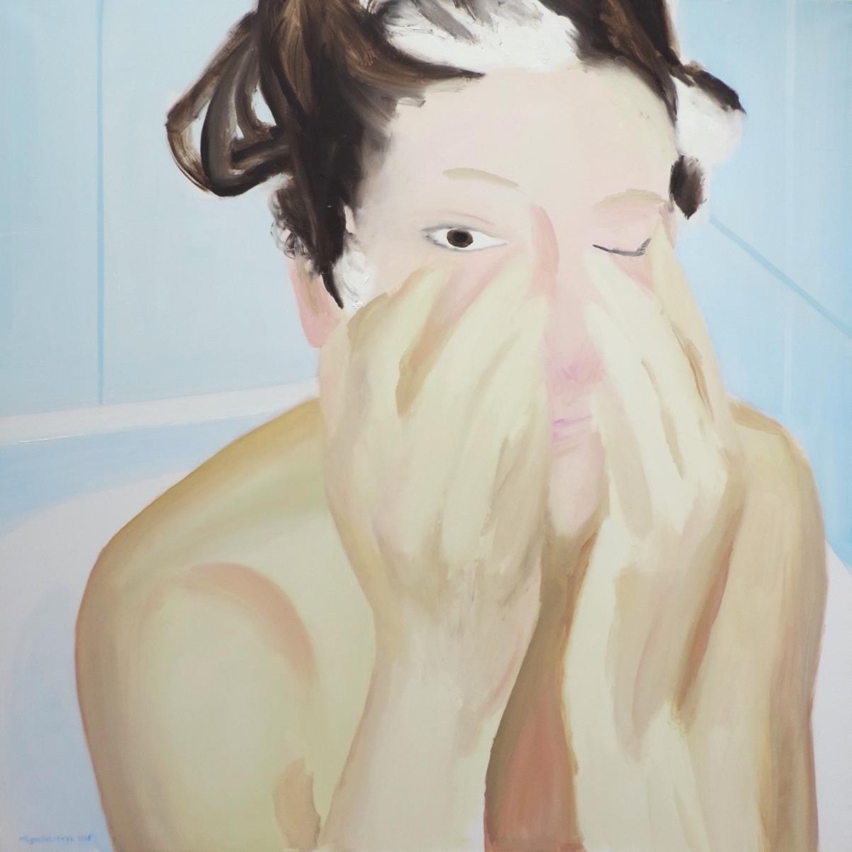 Foam Bath,150x150cm,oil on canvas, 2020