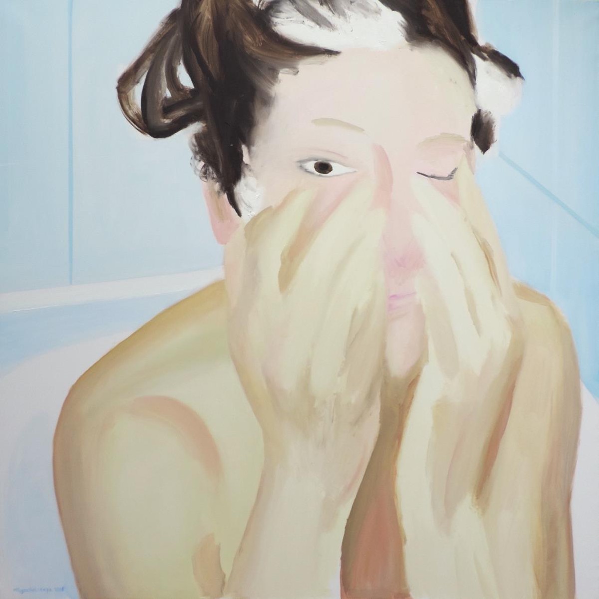 Foam Bath,150x150cm,oil on canvas, 2020
