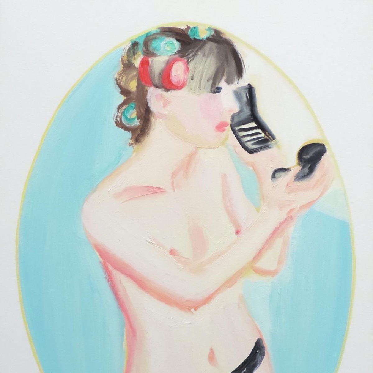 Oval Make Up,100x70cm,oil on canvas, 2020