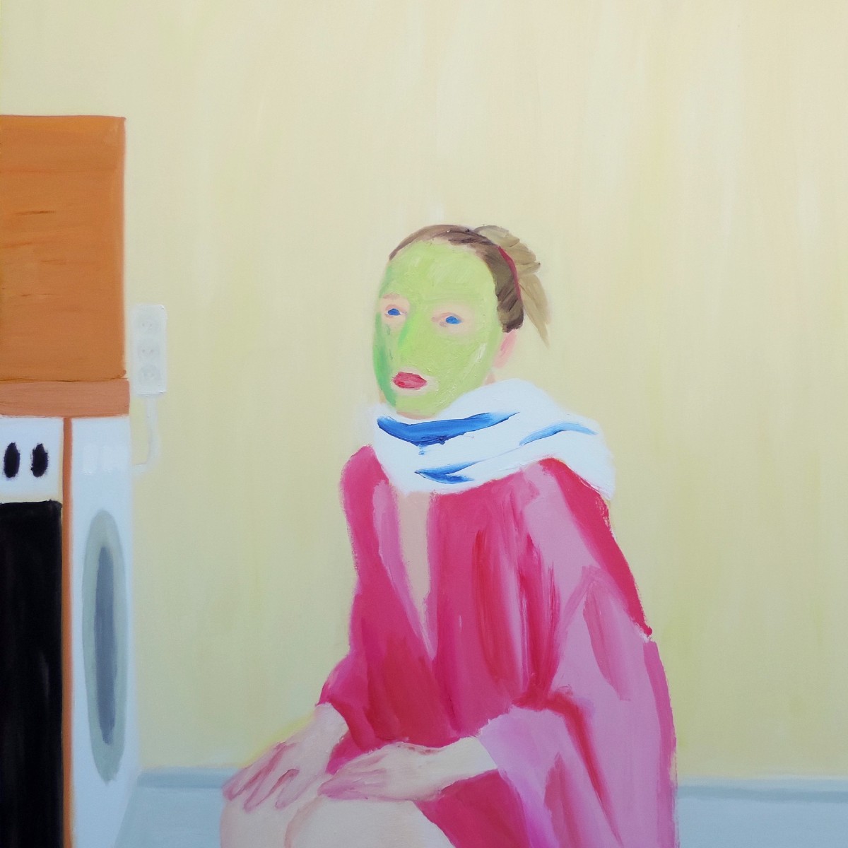 Big Green Mask,150x150 cm,oil on canvas,2019