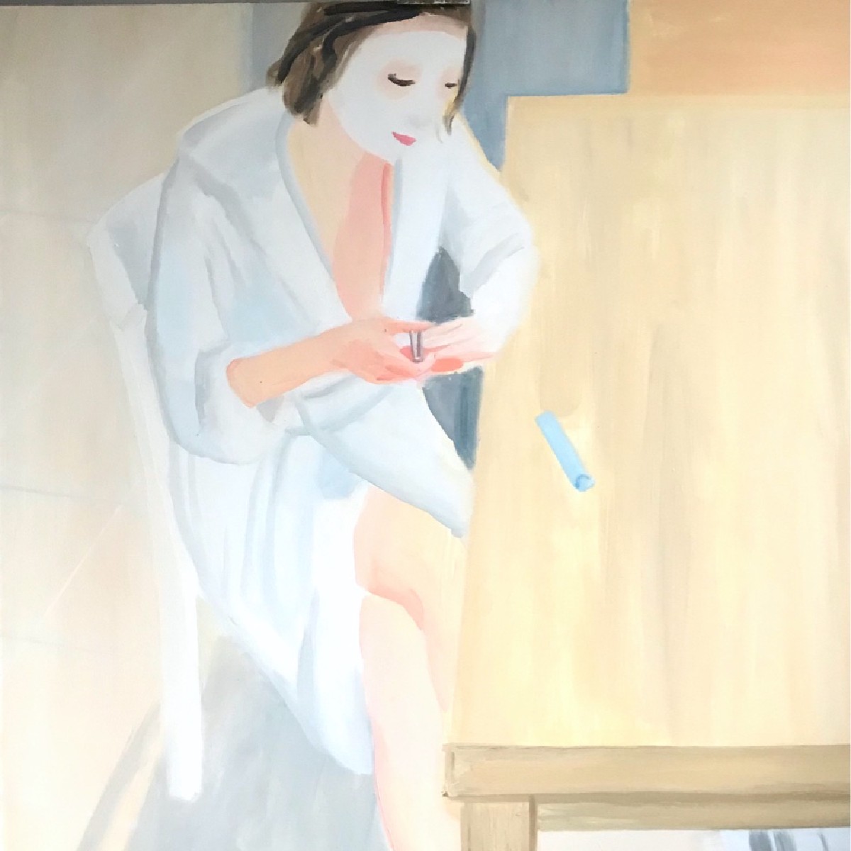 Morning in White,150x150 cm,oil on canvas,2019