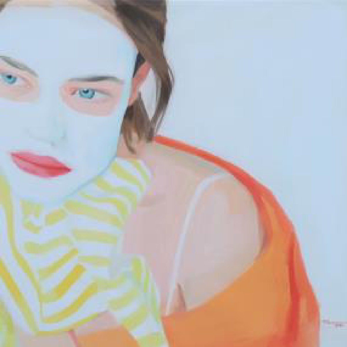 7-Natasha in white mask 140x200cm oil canvas 2007