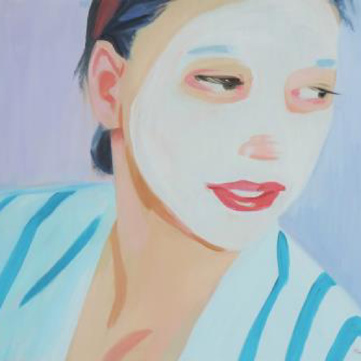 90- White home mask 133x170cm oil canvas 2007