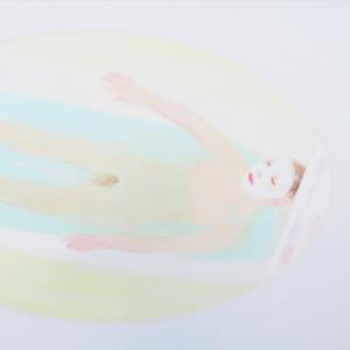 Big bath with white mask 130x180cm oil canvas 2019