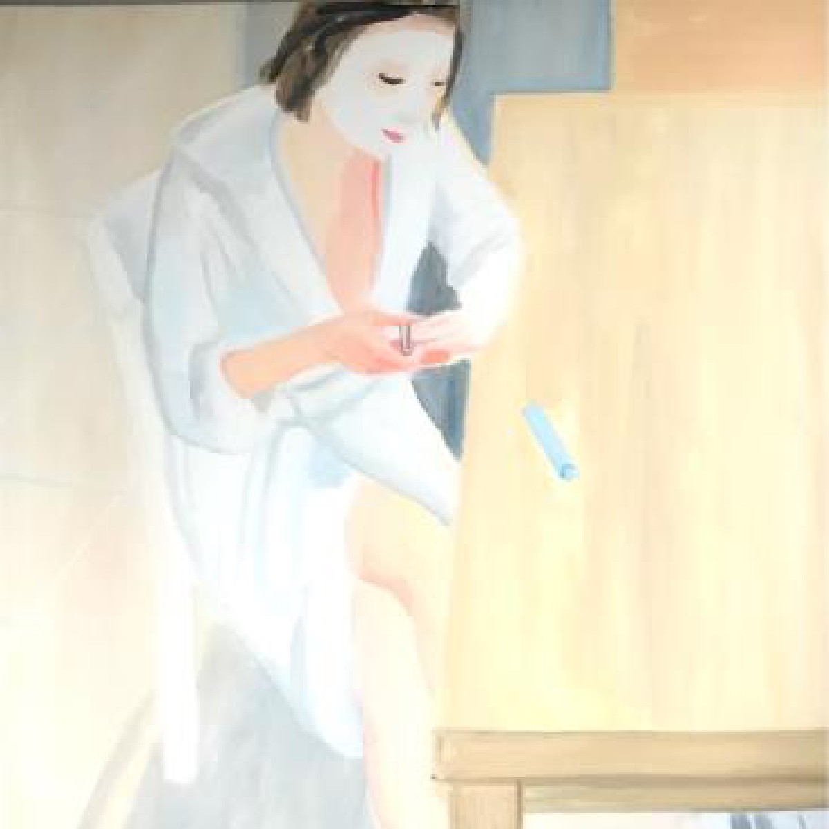 Morning in white 150x150cm oil canvas 2019