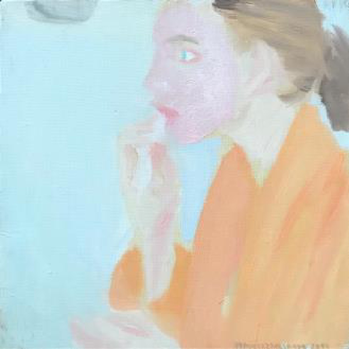 Pink mask 30x30cm oil canvas 2014