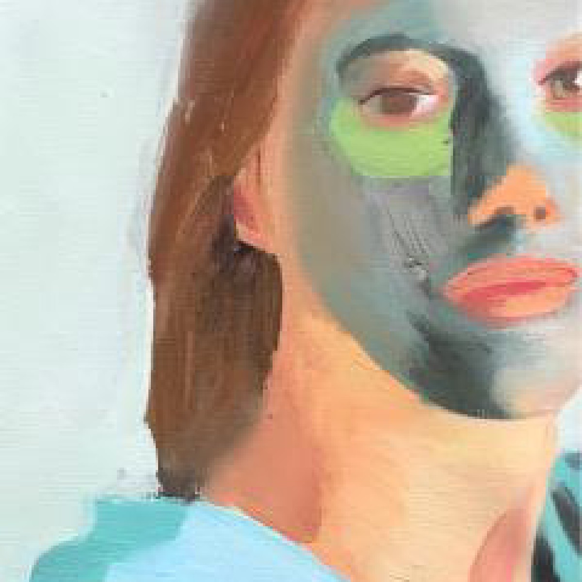 Small avocado and mud mask 24x18cm oil canvas 2014