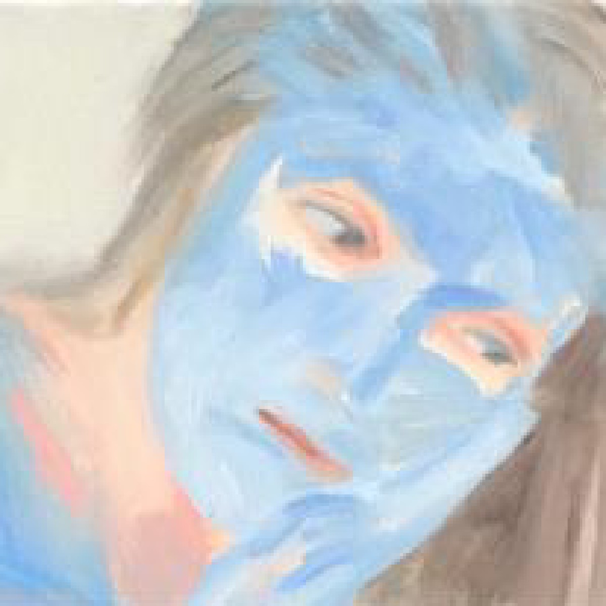 Small blue mask 18x24cm oil canvas 2014