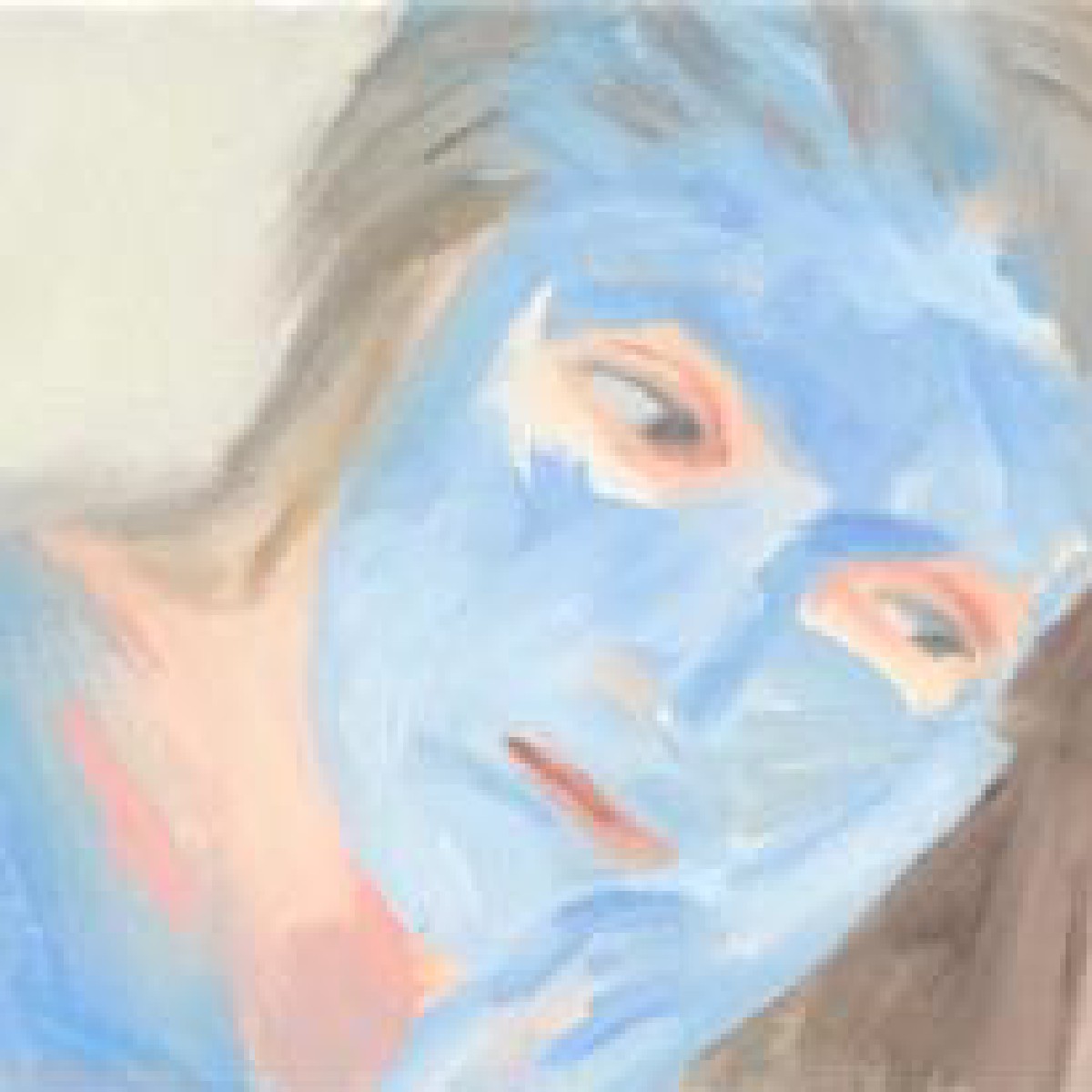 Small blue mask 18x24cm oil canvas 2014