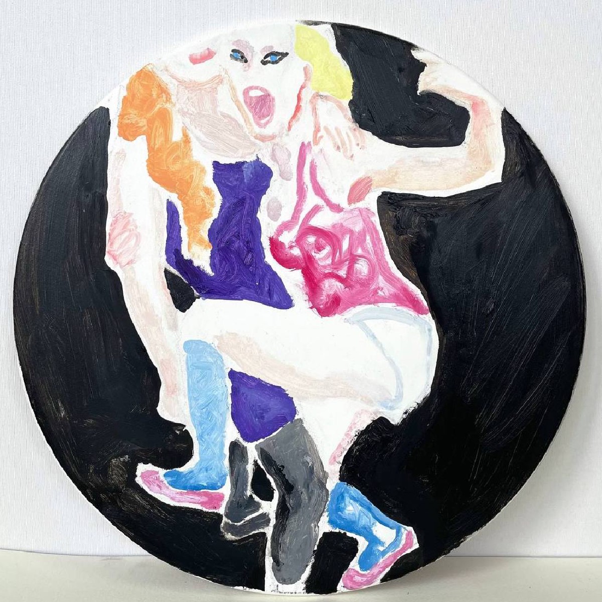 Night 2 Wild Girls,D40cm,oil on canvas,2023