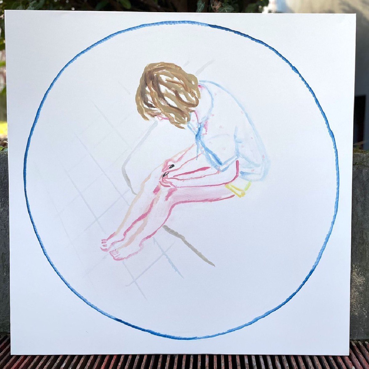 Transparent Premonitions In Between,100x100 cm,oil on canvas,2024