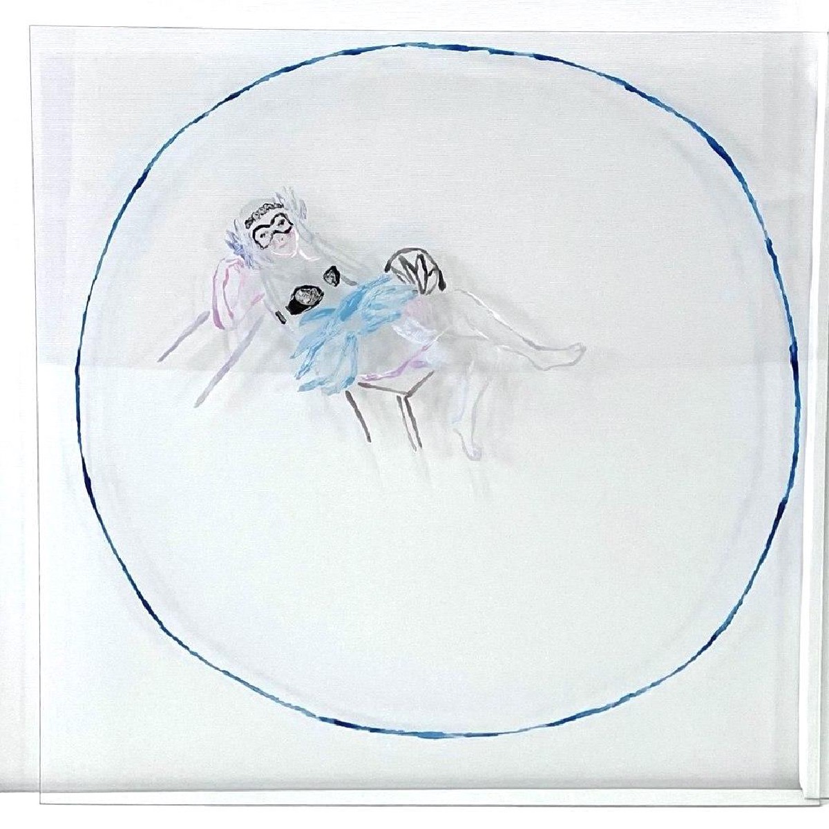 vague hints night fairie,nail polish on plexiglass panel,50x50 cm,2024